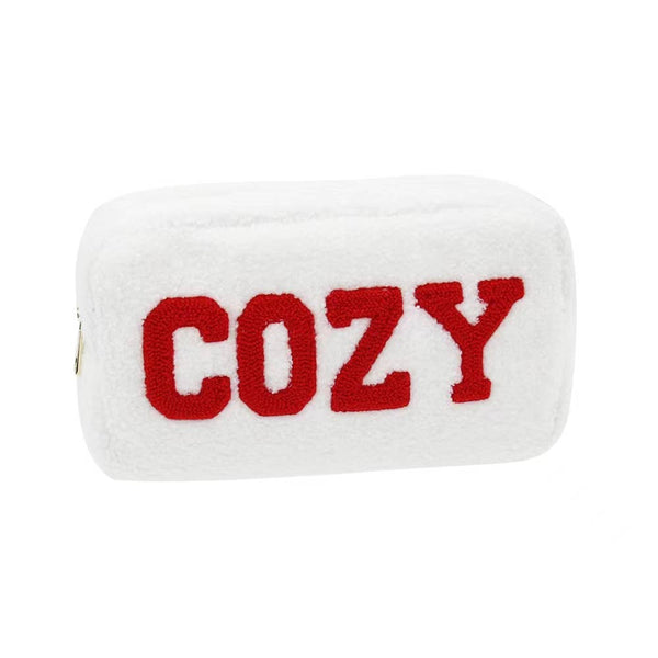 COZY SHERPA COSMETIC BAG