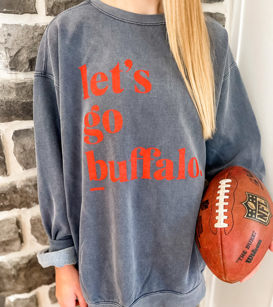 Let's Go Buffalo Red Long Sleeve T-shirt Buffalo 