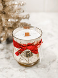 MERRY HOLIDAY MERCURY GLASS CANDLE